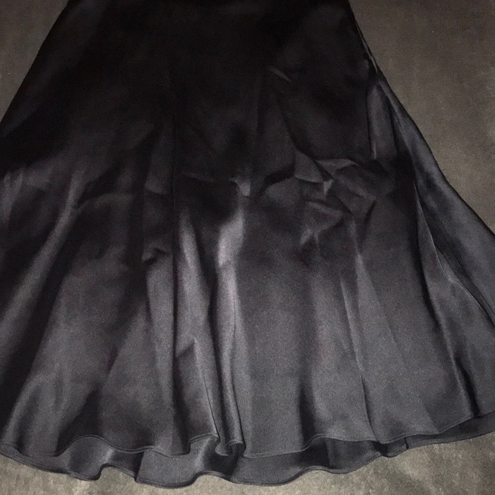 Beautiful black silk long skirt